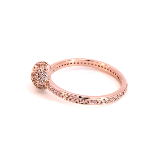 Rose Gold Heart Diamond Multistone Ring