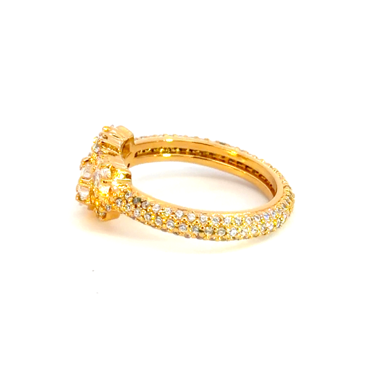 Yellow Gold Star Diamond Multistone Ring