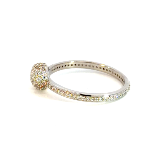 White Gold Heart Diamond Ring