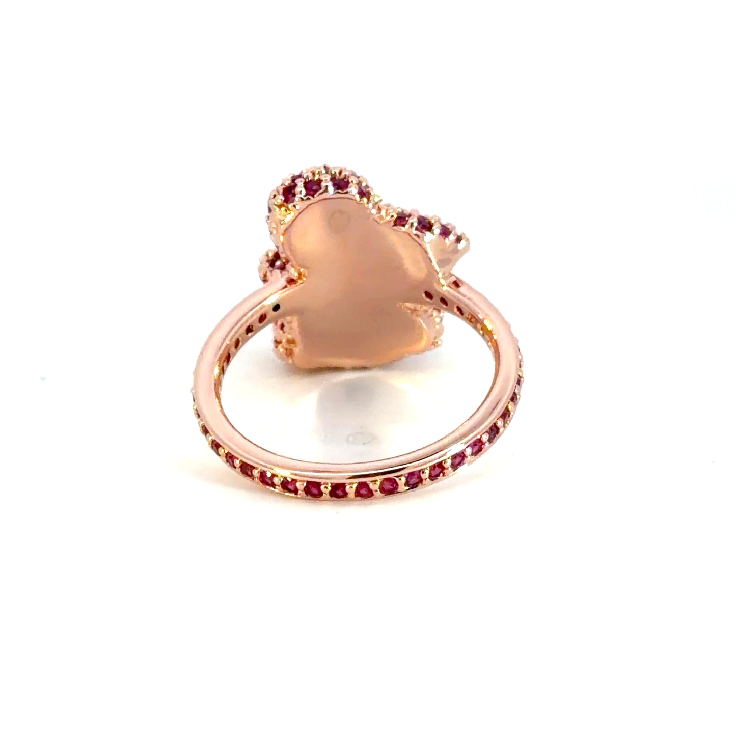 Cocktail Ring with Round Red Rubies - Kids