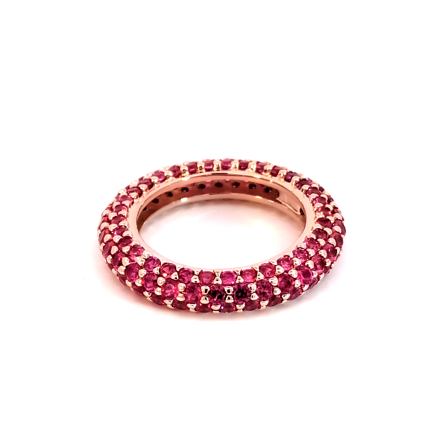 Beautiful Eternity Ring with Round Cut Ruby