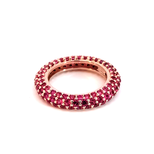 Beautiful Eternity Ring with Round Cut Ruby