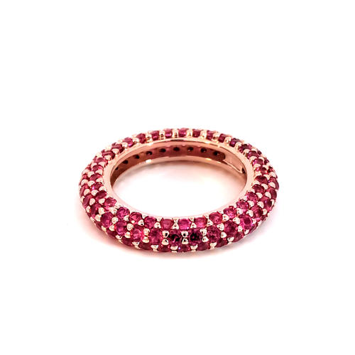 Beautiful Eternity Ring with Round Cut Ruby