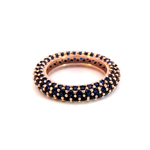 Eternity Ring with Deep Blue Sapphires