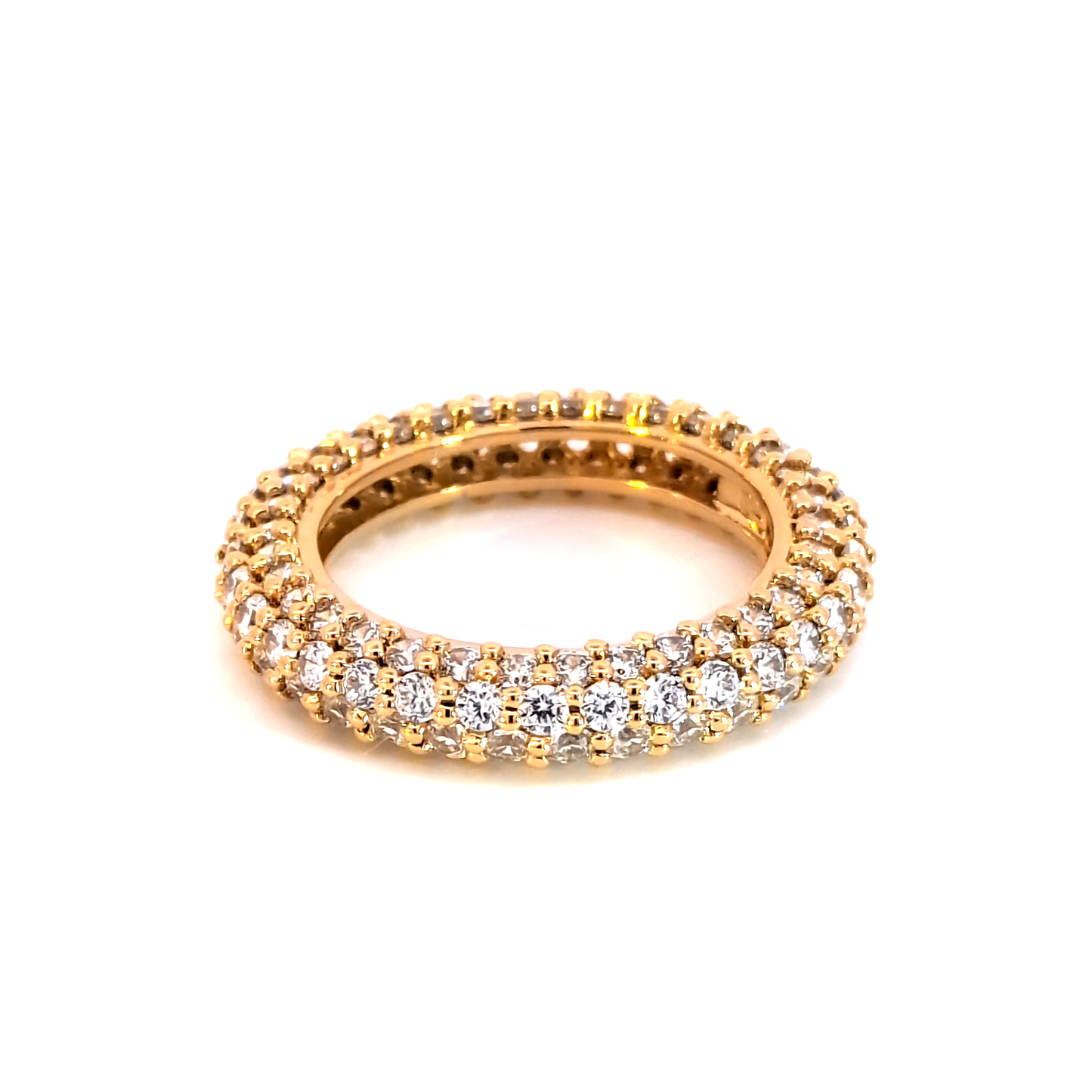 White Sparkling Stones Eternity Ring