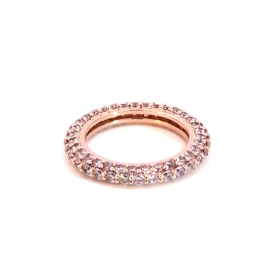 Rose Gold Eternity Ring with Fancy Light Pink Diamonds