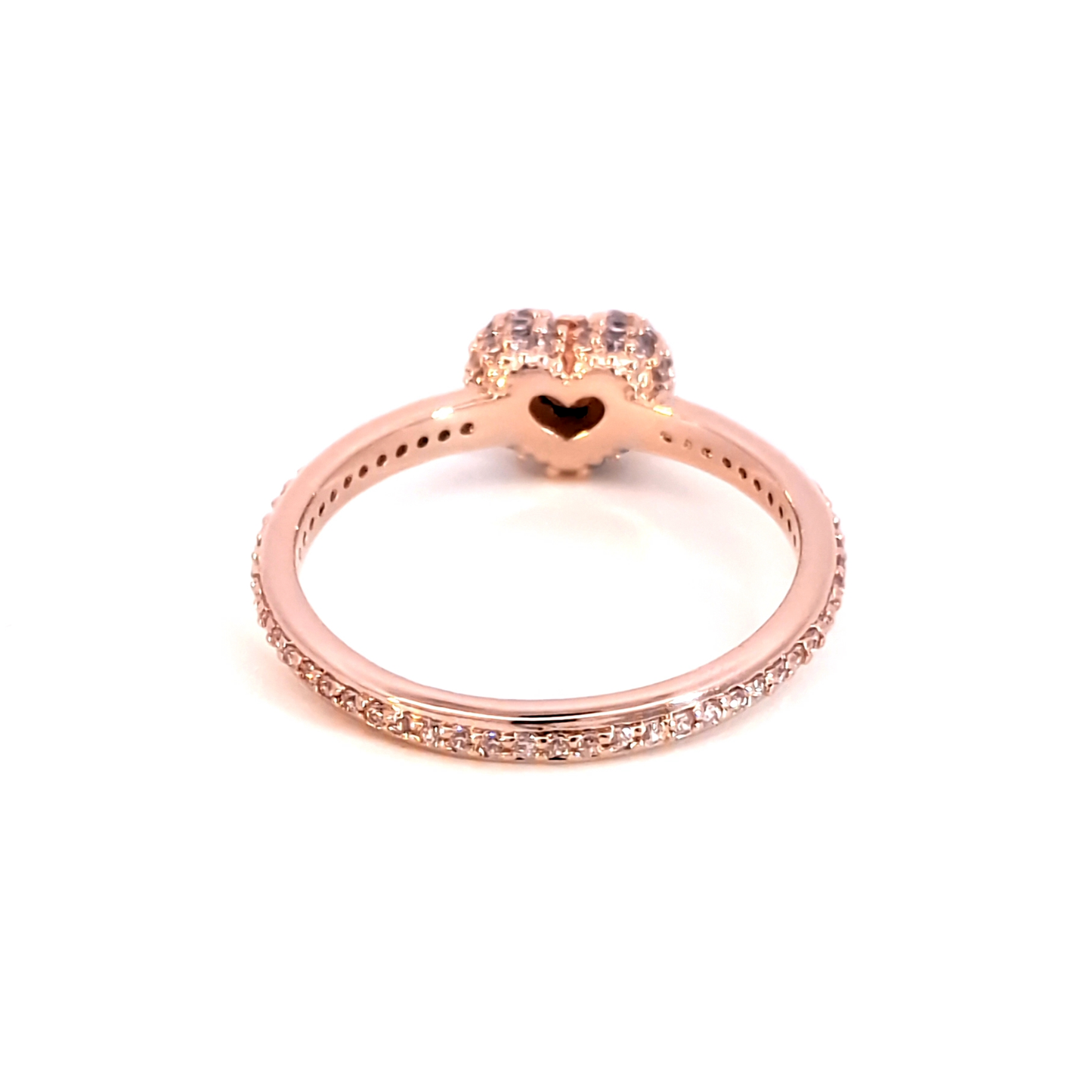 Rose Gold Heart Diamond Multistone Ring