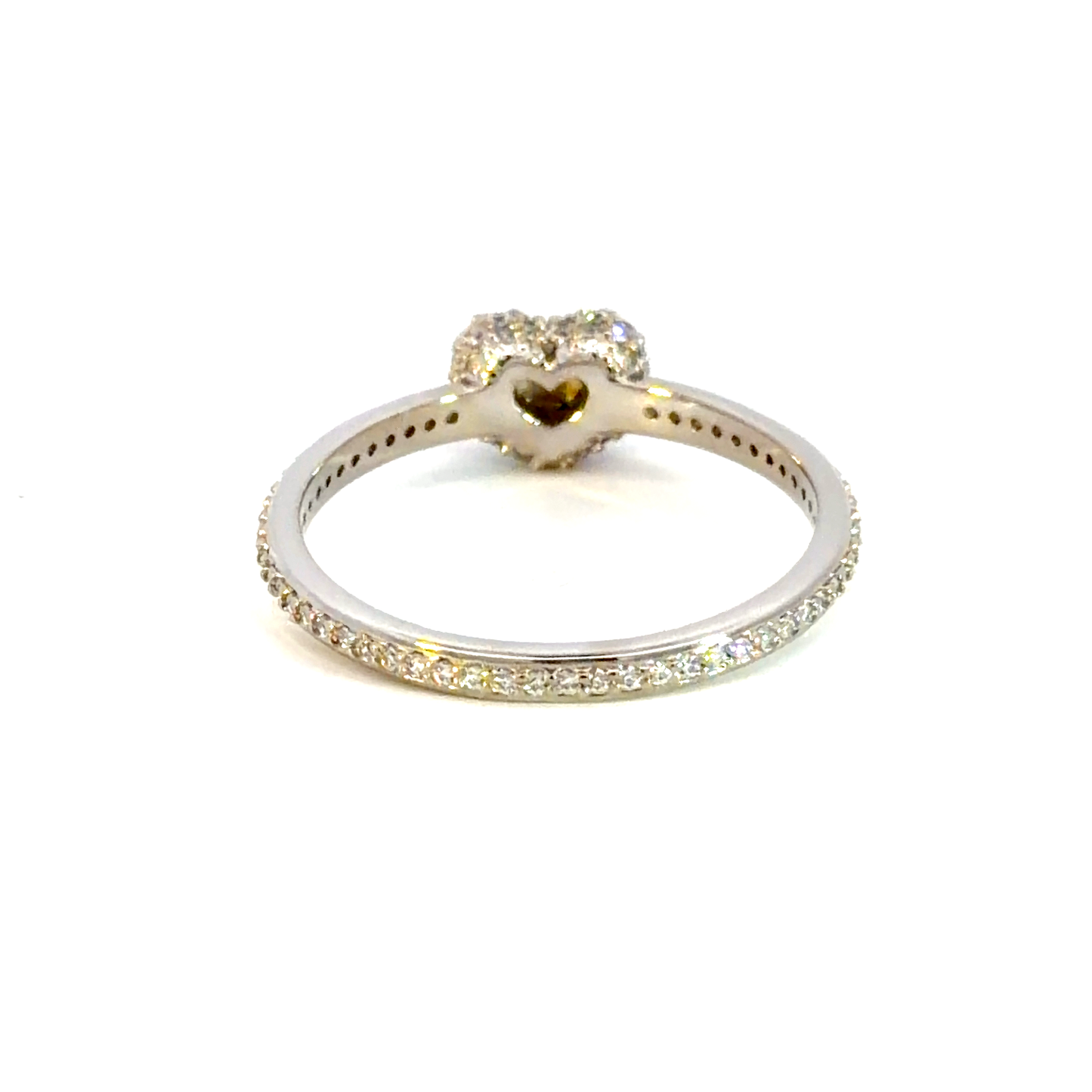 White Gold Heart Diamond Ring