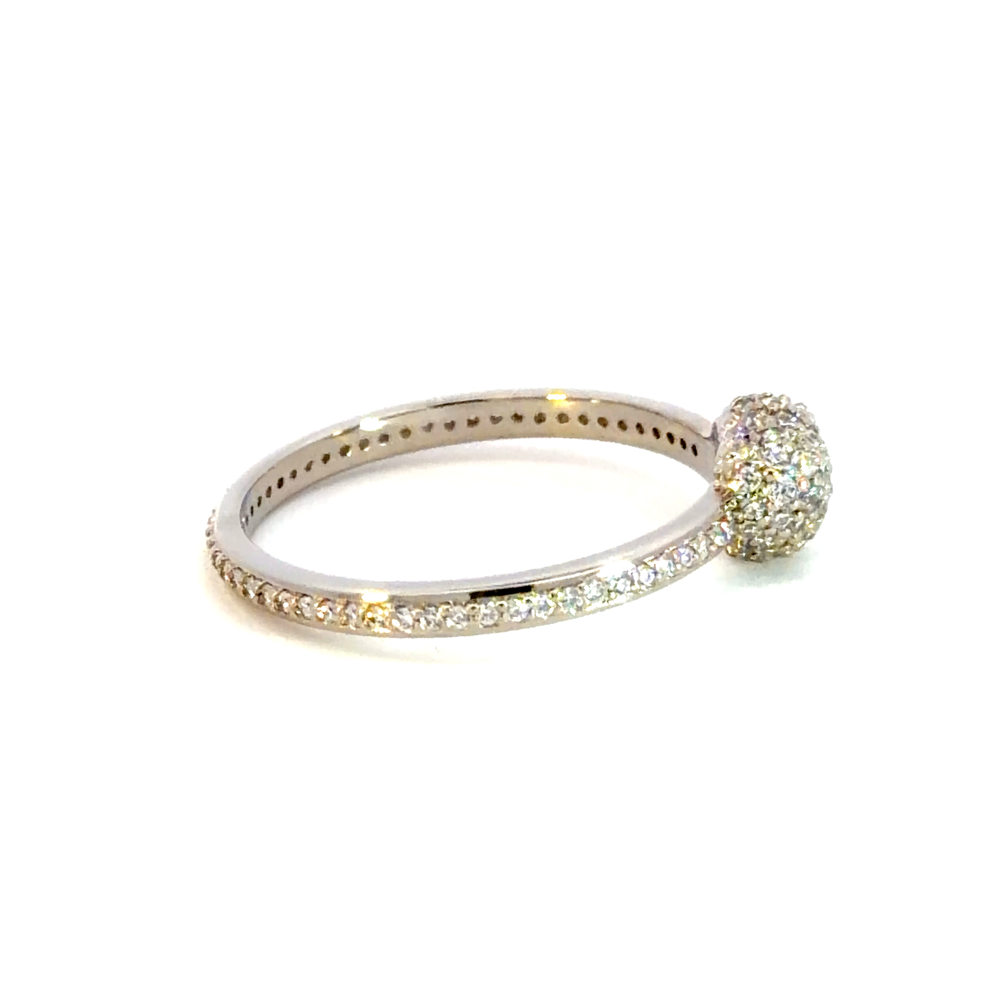 White Gold Heart Diamond Ring