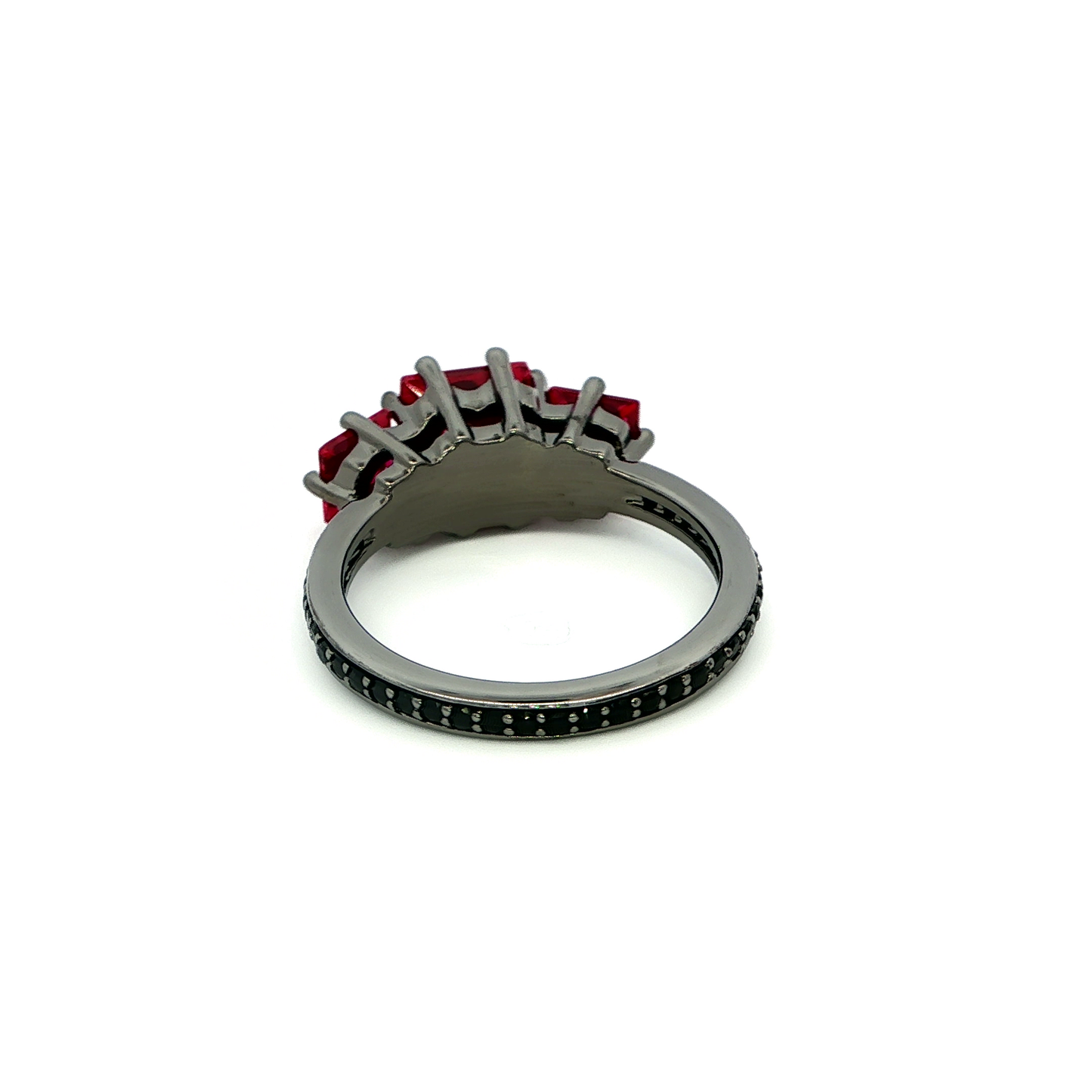 Trio Ruby Multistone Ring with Square Cut
