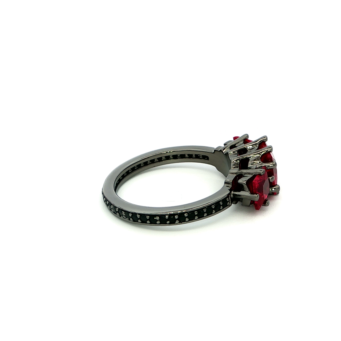 Trio Ruby Multistone Ring with Square Cut