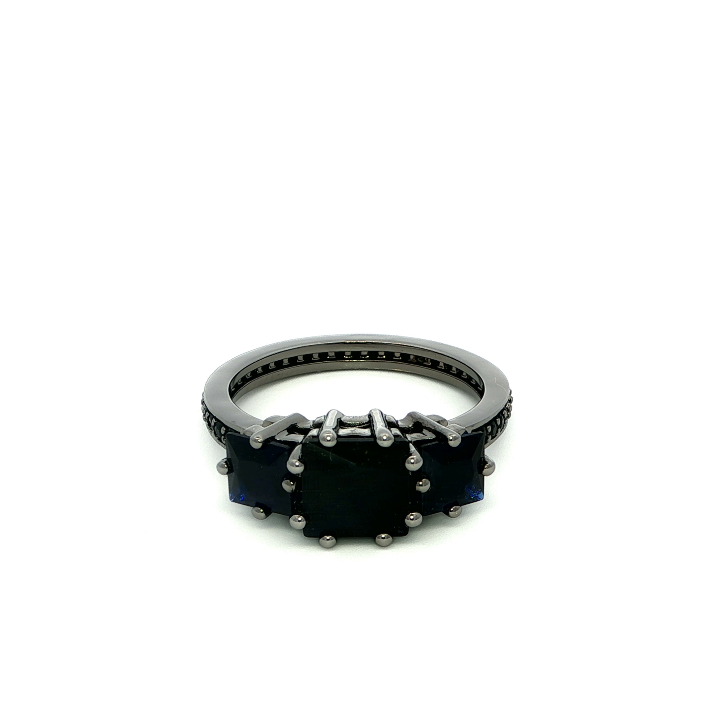 Multi-Stone Ring with Square Cabochon Onyx