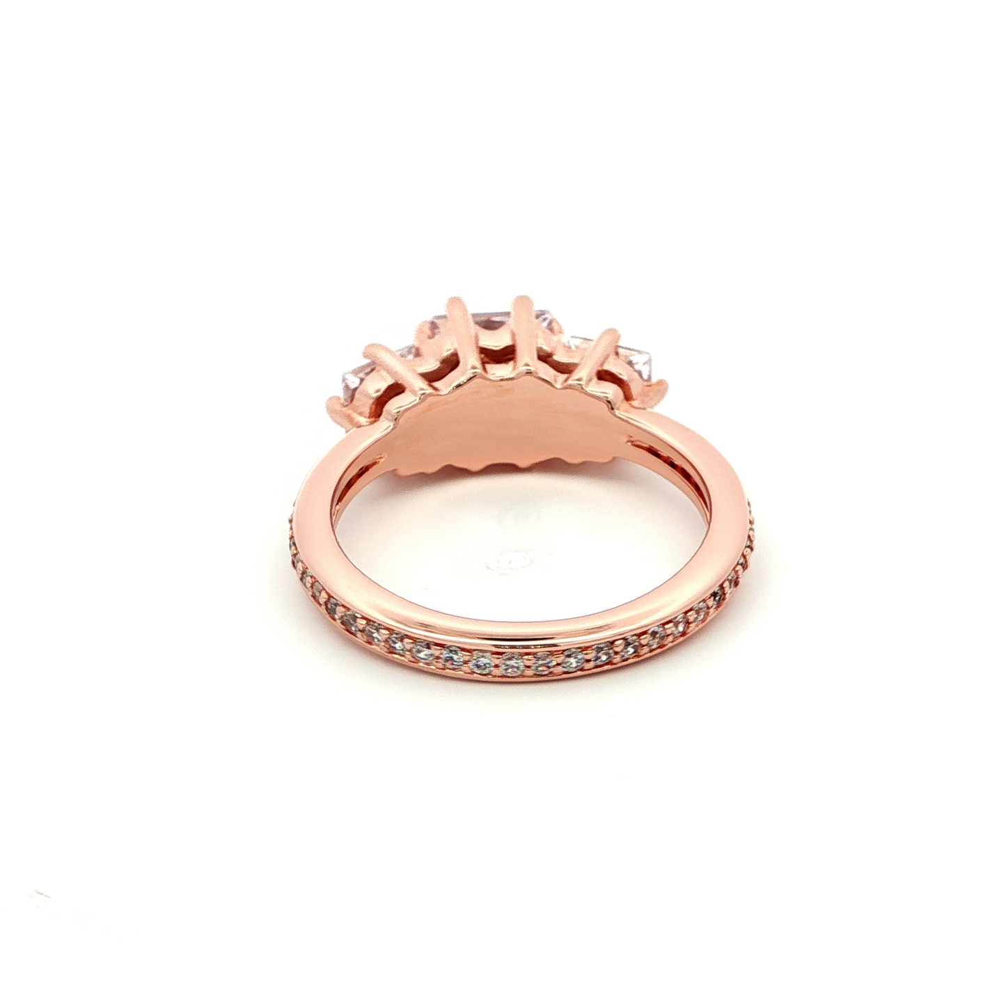 Rose Gold Multi-Stone Ring with Princess Cut Diamonds