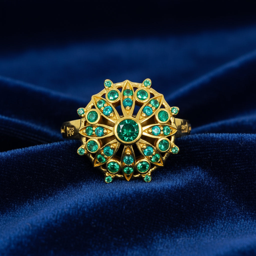 Green Stone on Gold-plated Ring (Copy)