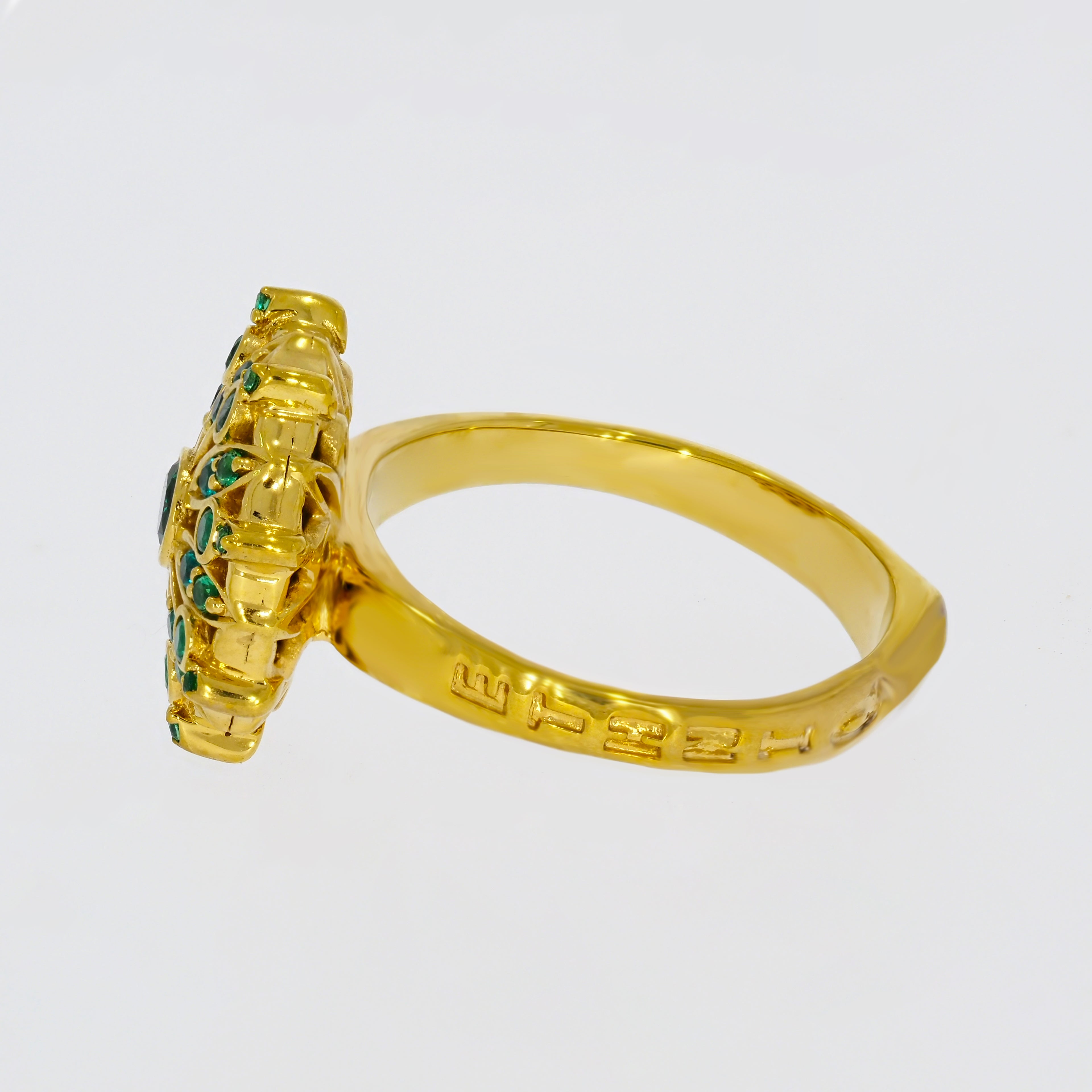 Green Stone on Gold-plated Ring (Copy)