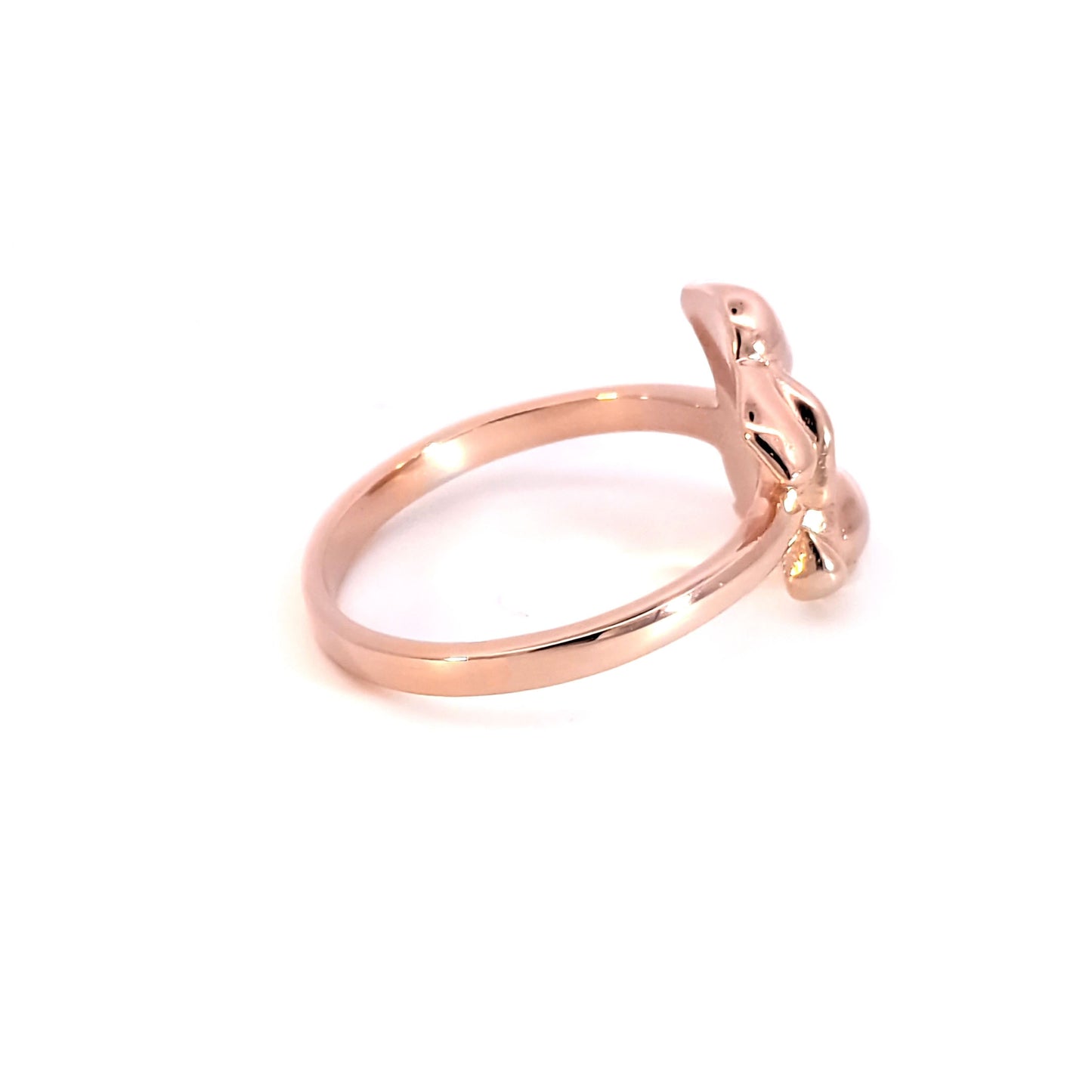 Rose Gold Rabbit Cocktail Ring with Round Cut Diamond Eye - Kids