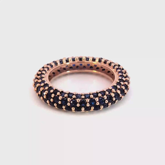 Eternity Ring with Deep Blue Sapphires