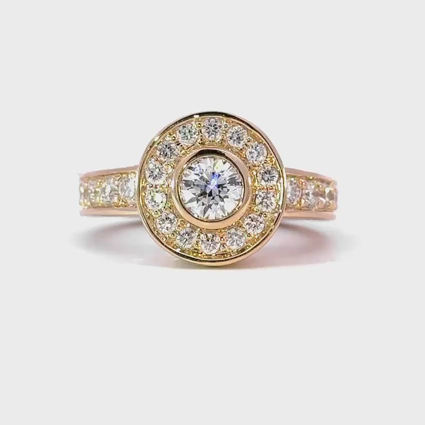 Round Diamand and Gold like Ring