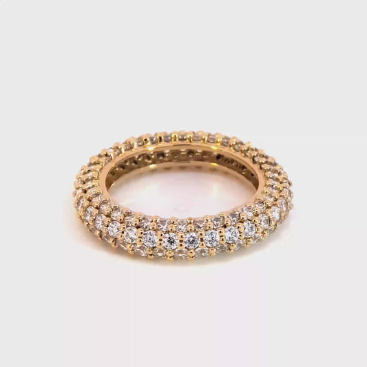 White Sparkling Stones Eternity Ring