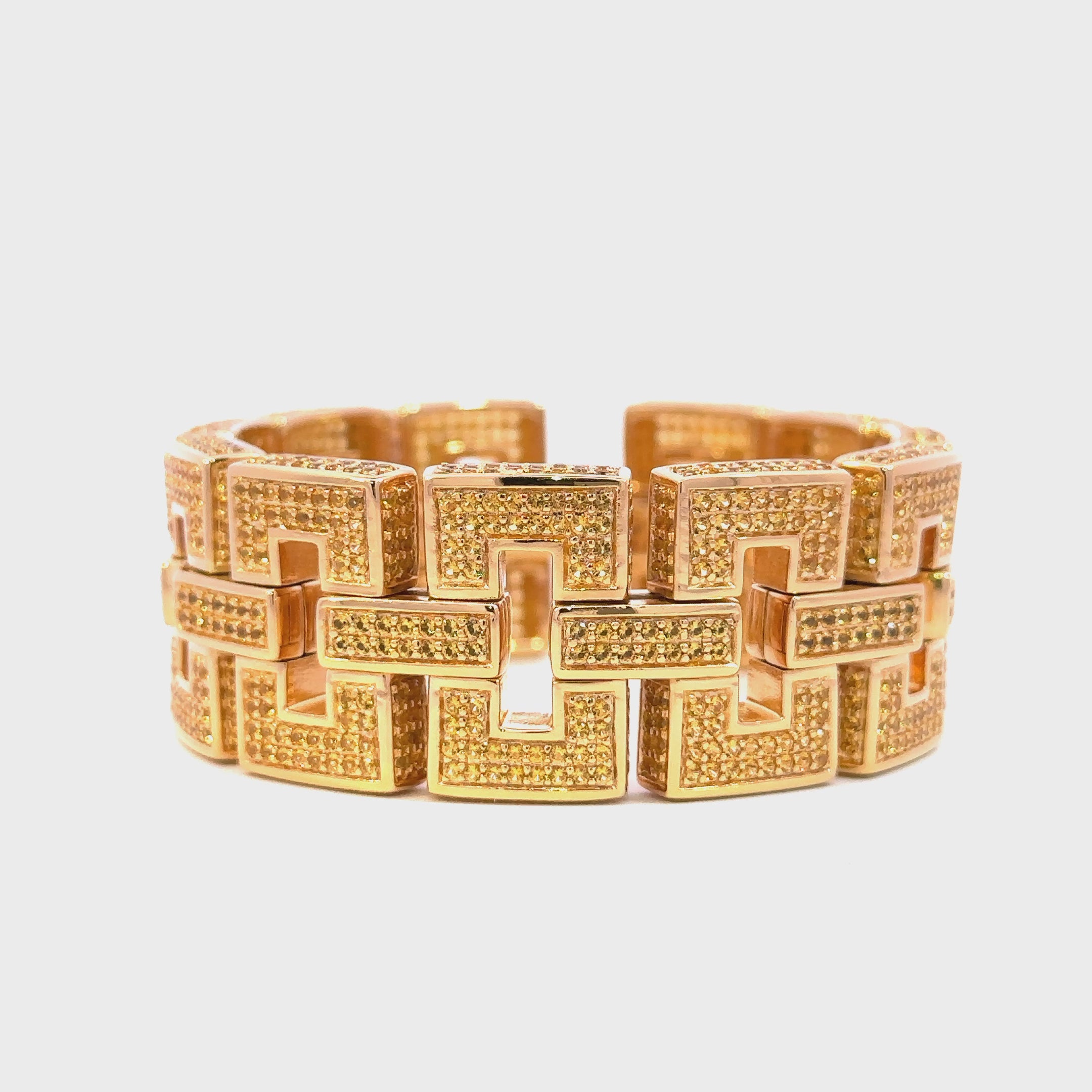 Gold Plated Square Chained Bracelet