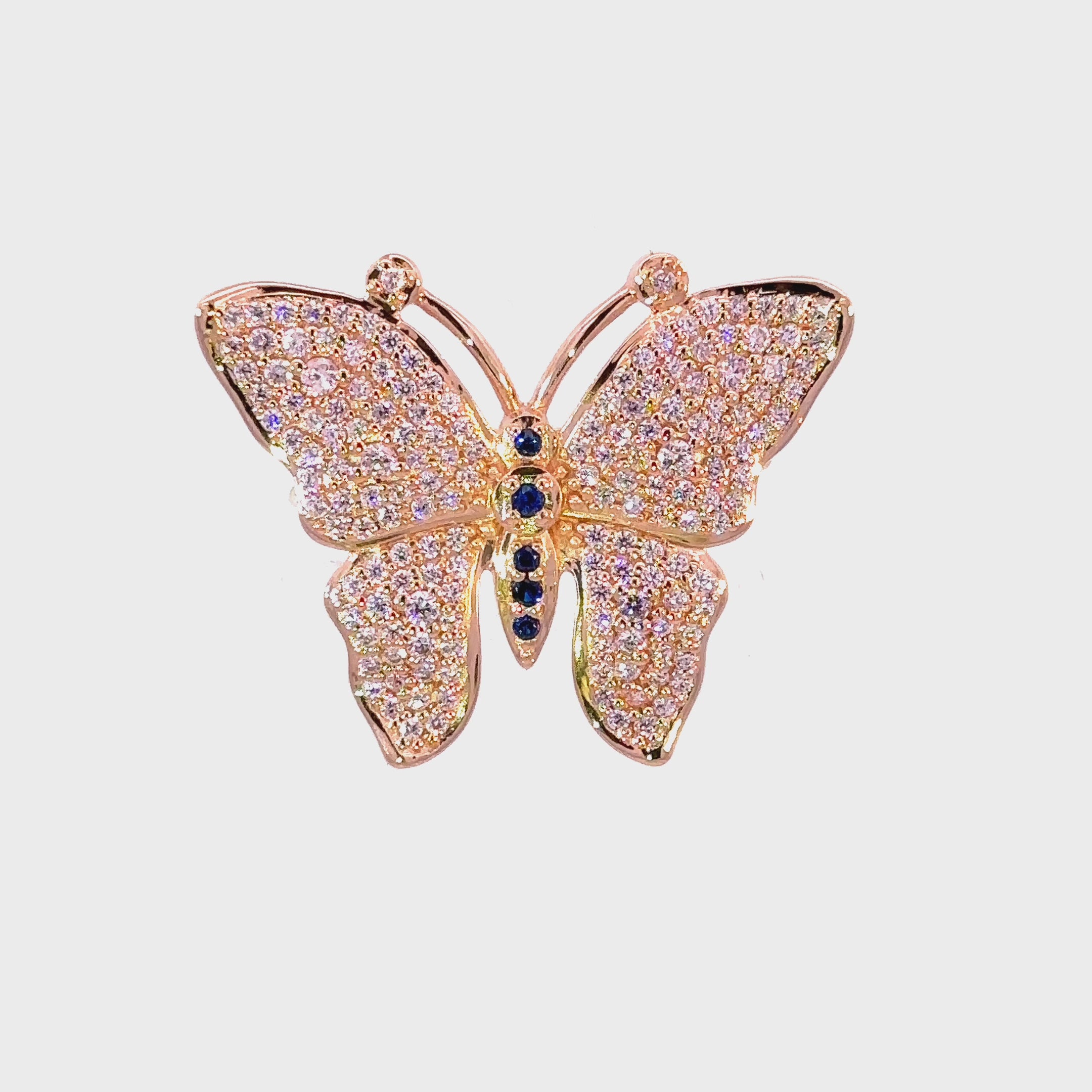 Stoned Pink Butterfly Pin