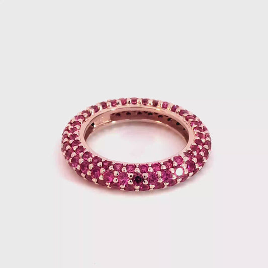 Beautiful Eternity Ring with Round Cut Ruby