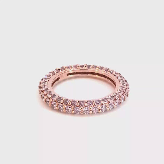 Rose Gold Eternity Ring with Fancy Light Pink Diamonds