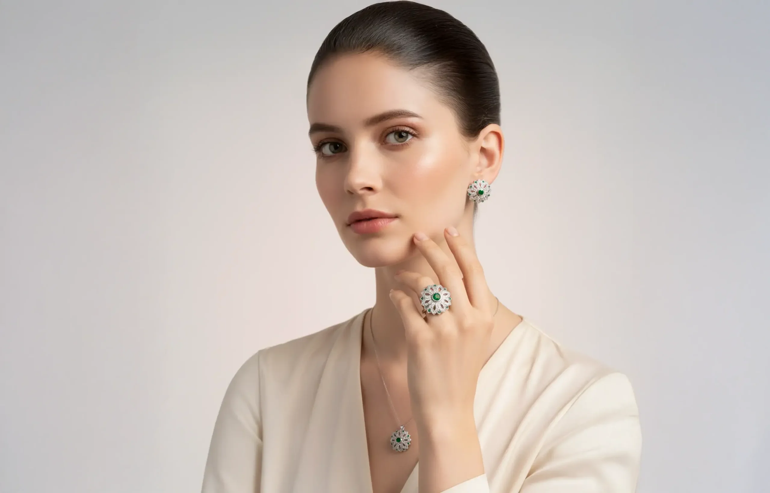 Model wearing ring